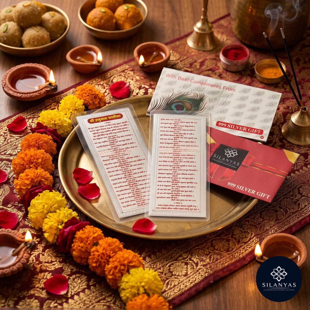 Shree Hanuman Chalisa – 999 Silver Note with Envelope