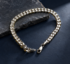 Classic Curb 925 Silver Curb Link Bracelet for Men