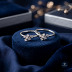 Blooming Star  925 Silver Rhodium-Plated CZ Toe Rings - Celestial Bloom Collection