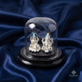 Shubh Lakshmi Ganesh 3D Idol – 999 Silver with Transparent Dome.