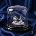 Shubh Lakshmi Ganesh 3D Idol – 999 Silver with Transparent Dome.