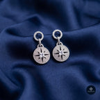 Celestial Compass CZ Necklace Set 925 Sterling Silver - Ratna Aabha Colection