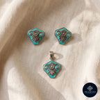 Neel Viraasat 925 Sterling Silver Enamel Pendant Set – Tribal Collection
