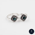 Gulnaar 925 Silver Synthetic Gemstone Toe Rings – Gulnaar Collection