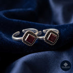 Gulnaar 925 Silver Synthetic Gemstone Toe Rings – Gulnaar Collection