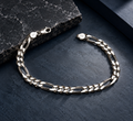 Classic Figaro 925 Silver Figaro Link Bracelet for Men