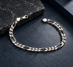 Classic Figaro 925 Silver Figaro Link Bracelet for Men