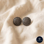 Amrapali Mandala 925 Sterling Silver Stud Earrings – Tribal Collection