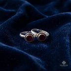 Noor 925 Silver Synthetic Gemstone Toe Rings