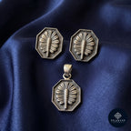 Prakriti Rekha 925 Sterling Silver Pendant Set - Tribal Collection