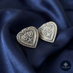 Amrapali Heart 925 Sterling Silver Stud Earrings  – Amrapali Heritage Collection
