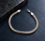 Royal Weave 925 Silver Braided Wheat Chain Bracelet for Men