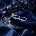 Petal Whisper 25 Silver Rhodium-Plated CZ Toe Rings - Celestial Bloom Collection