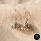 Chinar 925 Silver Floral Dome Jhumki Earrings - Chinar Collection