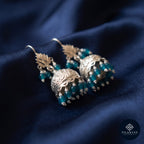 Chinar 925 Silver Leaf Jhumki Earrings - Chinar Collection