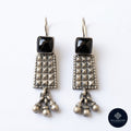 Black Onyx Geometric 925 Sterling Silver Tribal Drop Earrings -  Tribal Collection