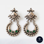 Emerald Crescent 925 Sterling Silver Amrapali Drop Earrings – Amrapali Heritage
