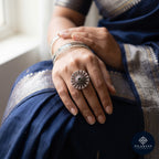 Amrapali Bloom 925 Sterling Silver Adjustable Ring – Tribal Collection