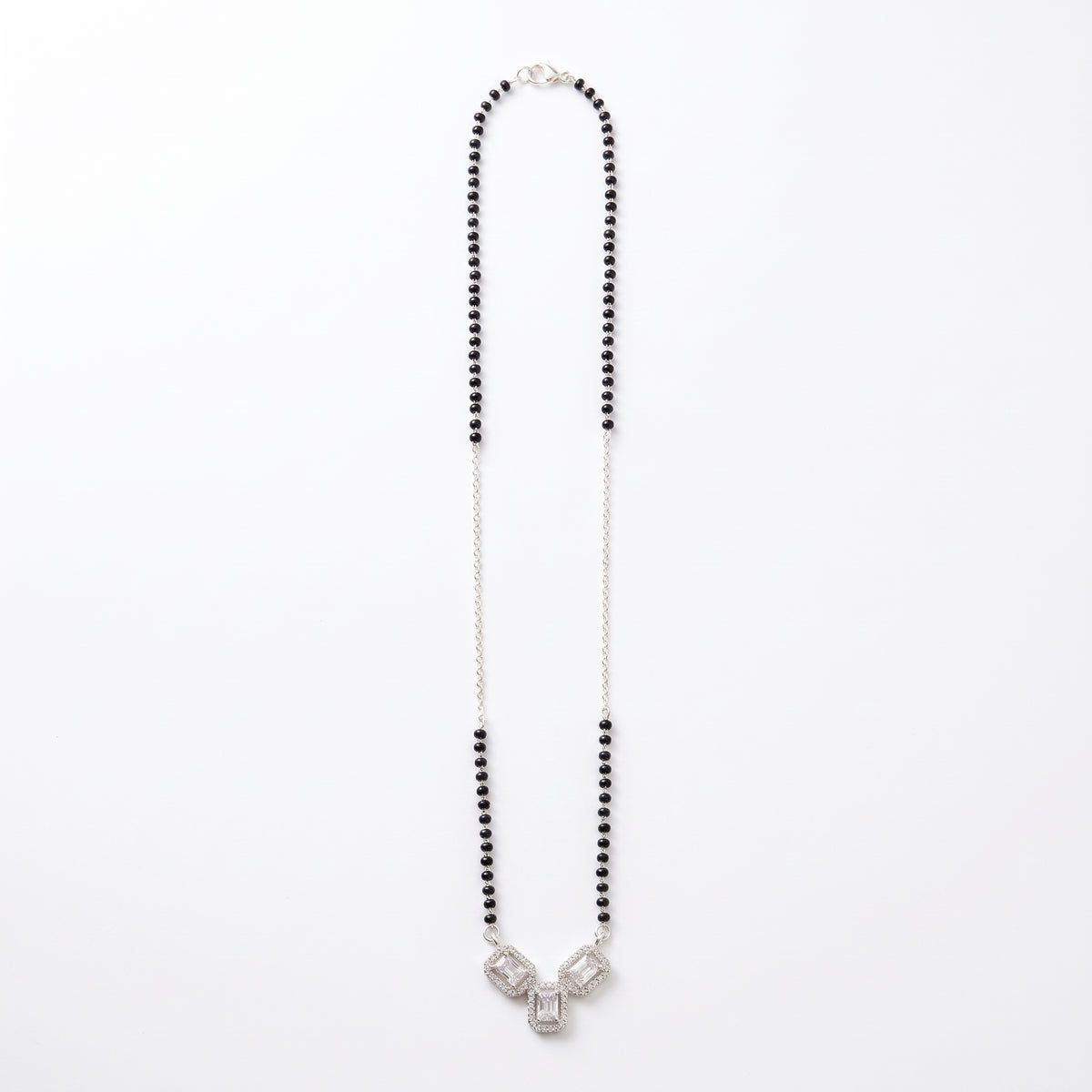 Everlasting Love Triple Radiance CZ Mangalsutra in 925 Sterling Silver