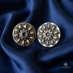 Padma Surya 925 Sterling Silver Tribal Stud Earrings - Amrapali Collection