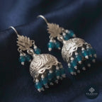 Chinar 925 Silver Leaf Jhumki Earrings - Chinar Collection