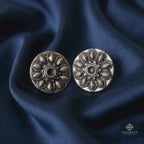 Padma Surya 925 Sterling Silver Tribal Stud Earrings - Amrapali Collection