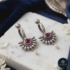 Ruby Bloom Kundan 925 Sterling Silver Non-Piercing Bugadi Earrings - Heritage Kundan Bugadi Collection