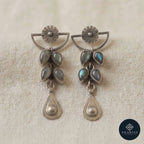 Labradorite Teardrop Tribal 925 Sterling Silver Earrings -  Tribal Collection