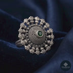 Amrapali Bloom 925 Sterling Silver Adjustable Ring – Tribal Collection