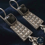 Black Onyx Geometric 925 Sterling Silver Tribal Drop Earrings -  Tribal Collection